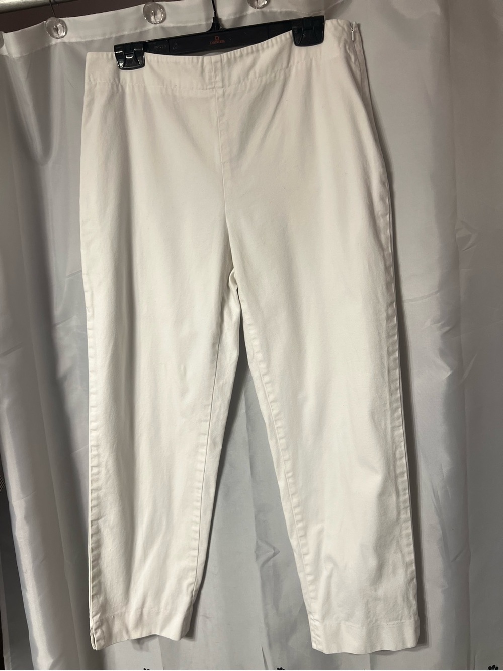 Talbot Women's White Side Zip Straight-Leg Pants. Size 12